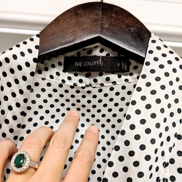 The Limited Silky Polka Dot Blouse Short Sleeve - Picture 4 of 8